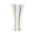 Joletha Ceramic Ribbed Dimensional Folded Abstract Decorative White Vase with Curvy Rim-609003043