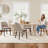 Modern Compact Fabric Upholstered Dining Chair ,with Solid Wood Legs, Ergonomic Curved Back, Easy Assembly-1995104907