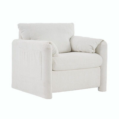 34.84"W Chenille Upholstered Armchair