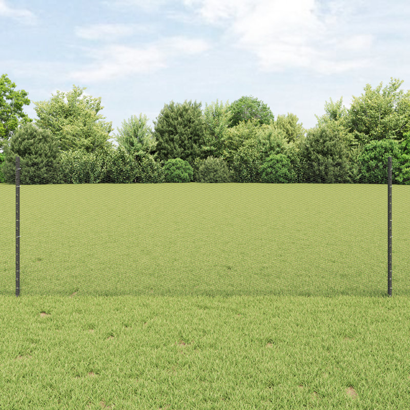 Fence with Post Segment Outdoor Barrier Garden Terrace Divider Boundary, Green, 40cm H x 1000cm W