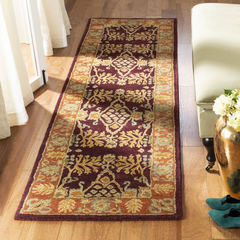 Molter Bergama Hand Tufted Wool Oriental Rug, Runner 2'3" x 12'