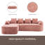 Canapé en chenille compressée en forme de L qui s'agence bien avec n'importe quel salon. Il est doté d'une éponge hautement élastique pour une sensation d'assise confortable, d'accoudoirs courbés et de quatre coussins décoratifs-1854455758