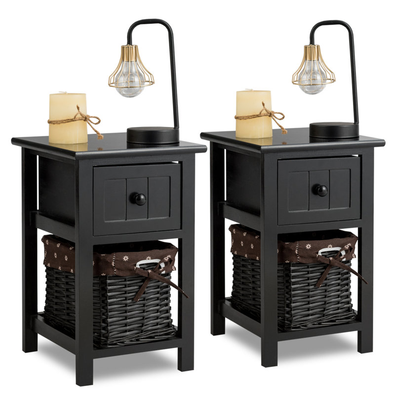 Amoriah Solid Wood Side Table Set