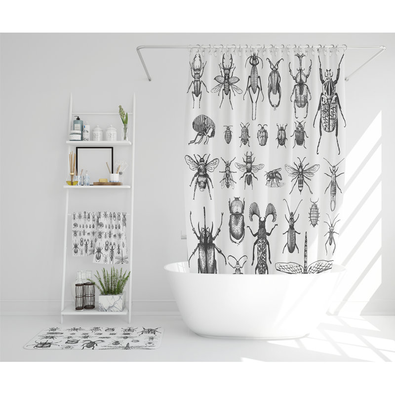 Nasha Polyester Shower Curtain Set