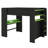 Full Size Wood Bunk Bed With Adjustable-Height Desk, Wardrobe, Spacious Storage, And RGB Lighting-1152943931