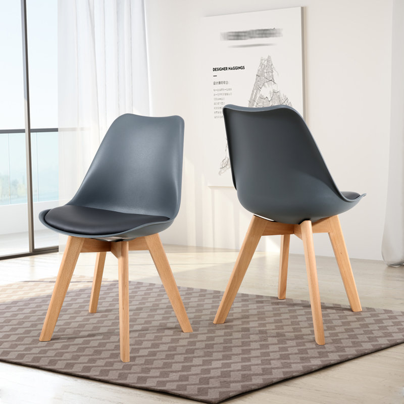 Chaise d'appoint rembourrée Pascal, Gris