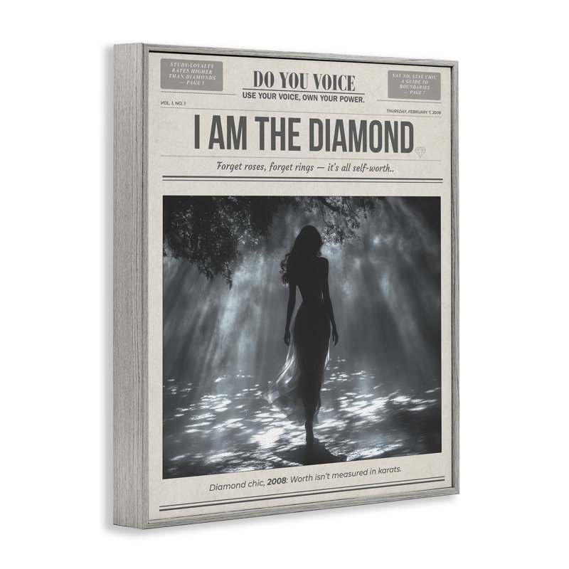 Giclée encadrée par le journal Diamond Chic, design par A Barefoot Stylist, H 20 po x l 16 po, Estampe numérique Farmhouse