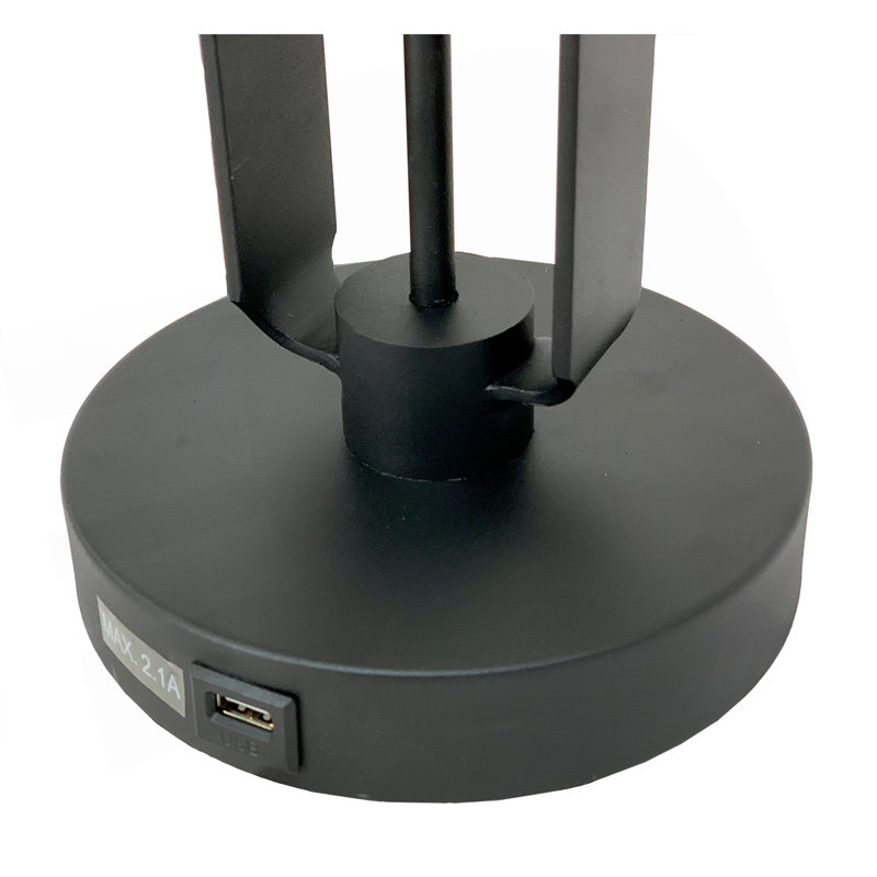 LAMPE DE TABLE CAGE INDUSTRIELLE H 26 po NOIRE