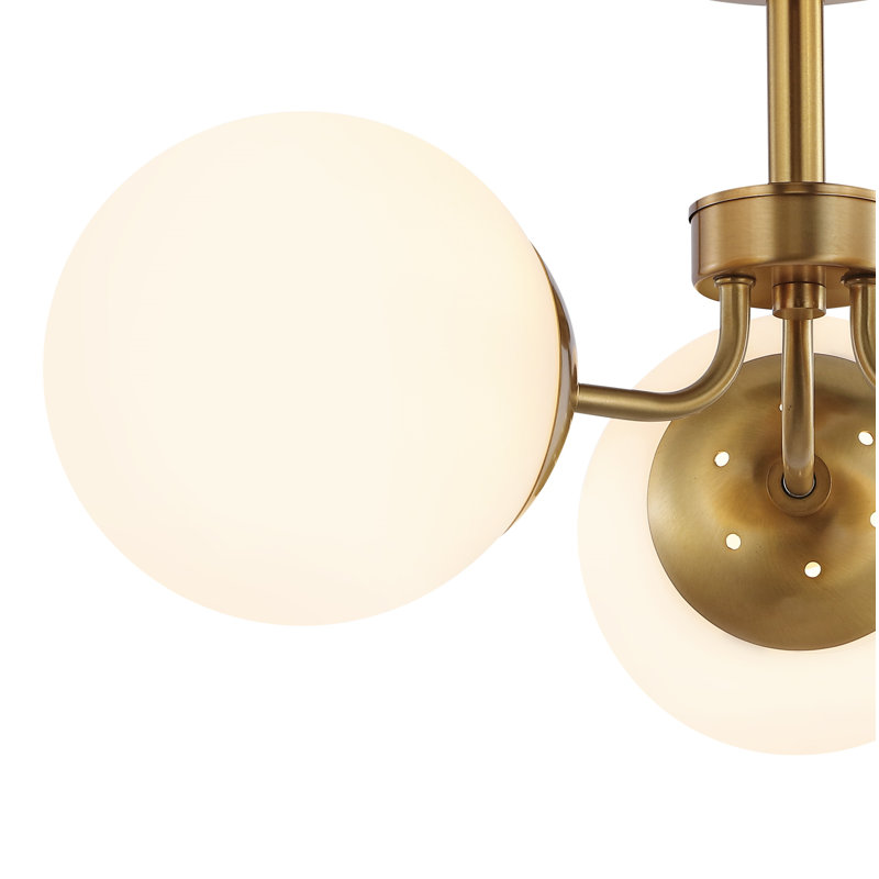 Semi Flush Mount, Brass Gold