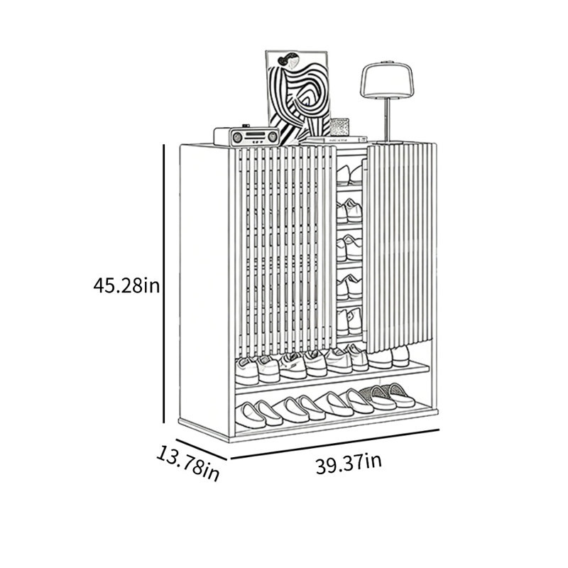 Armoire de rangement à chaussures pour porte d'entrée