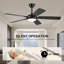 Ventilateur de plafond moderne à 5 pales de 52 po avec lumières et télécommande-1793354919