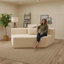 Fauteuil simple beige en molleton Teddy-528497935