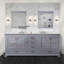 Meuble-lavabo double gris foncé 80 po X P 22 po D et 30 po Miroirs