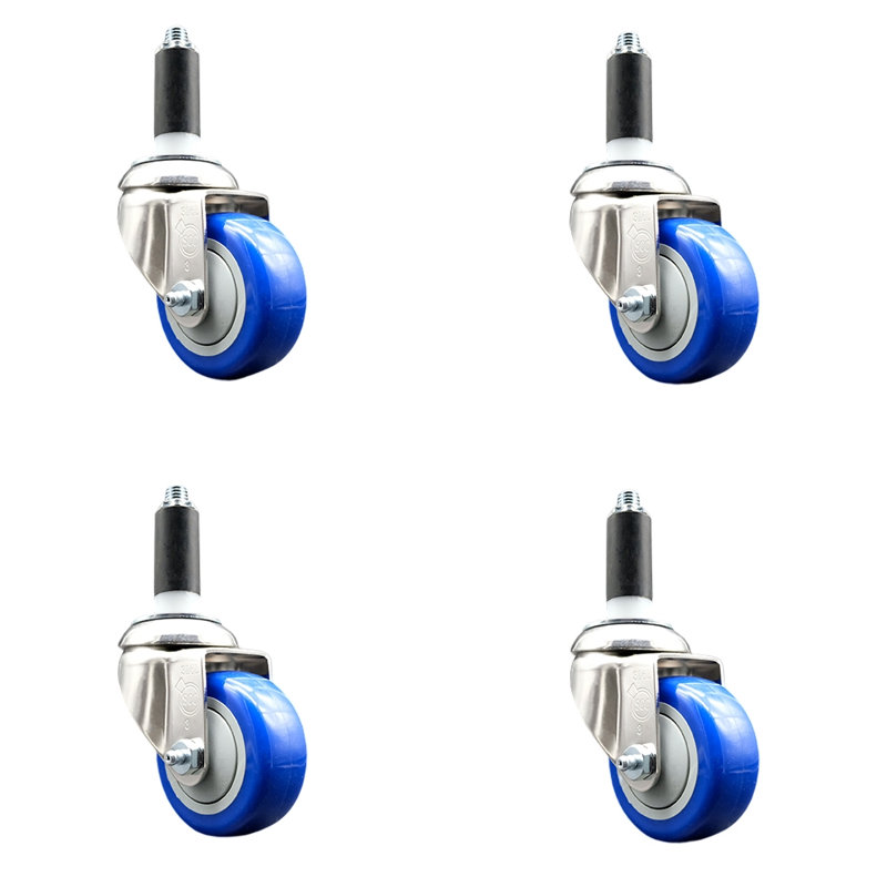 Polyurethane Casters, Blue