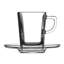Glass Espresso Cup and Saucer