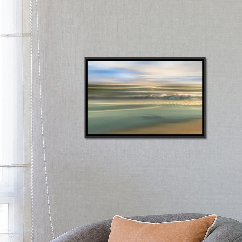«Topaz Light», reproduction sur toile, H 40 po x l 60 po x P 1,5 po, Toile avec cadre noir, Pas de tapis