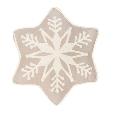  Snowflake Shaped Tufted Throw Pillow