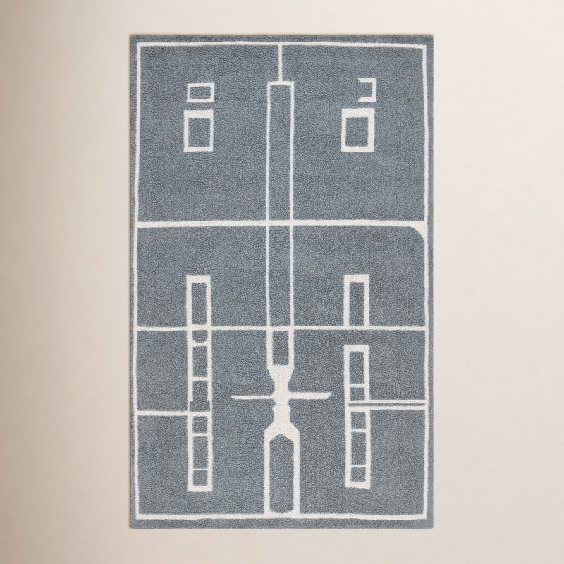 Murcia Wool Abstract Rug, Rectangle 4' x 6'