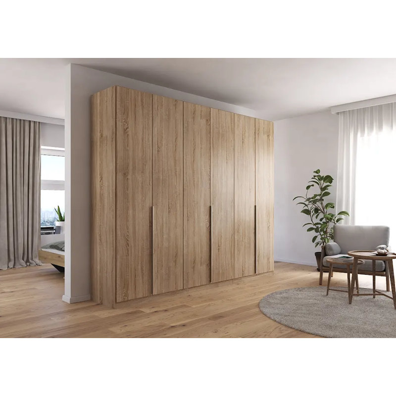 Alabama 2 Door Wardrobe, 229 cm H x 271 cm W x 54 cm D, Sonoma Oak, Premium