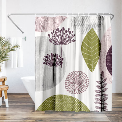 Rideau de douche à motif floral Botanical par Lisa Nohren