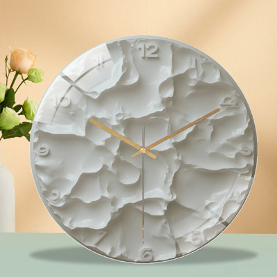Horloge murale décorative moderne moderne pour l'art de la maison - horloge murale moderne en verre 12 po