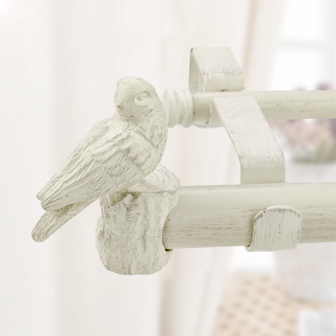 Iron Adjustable 1.12'' Double Curtain Rod House of Hampton® 