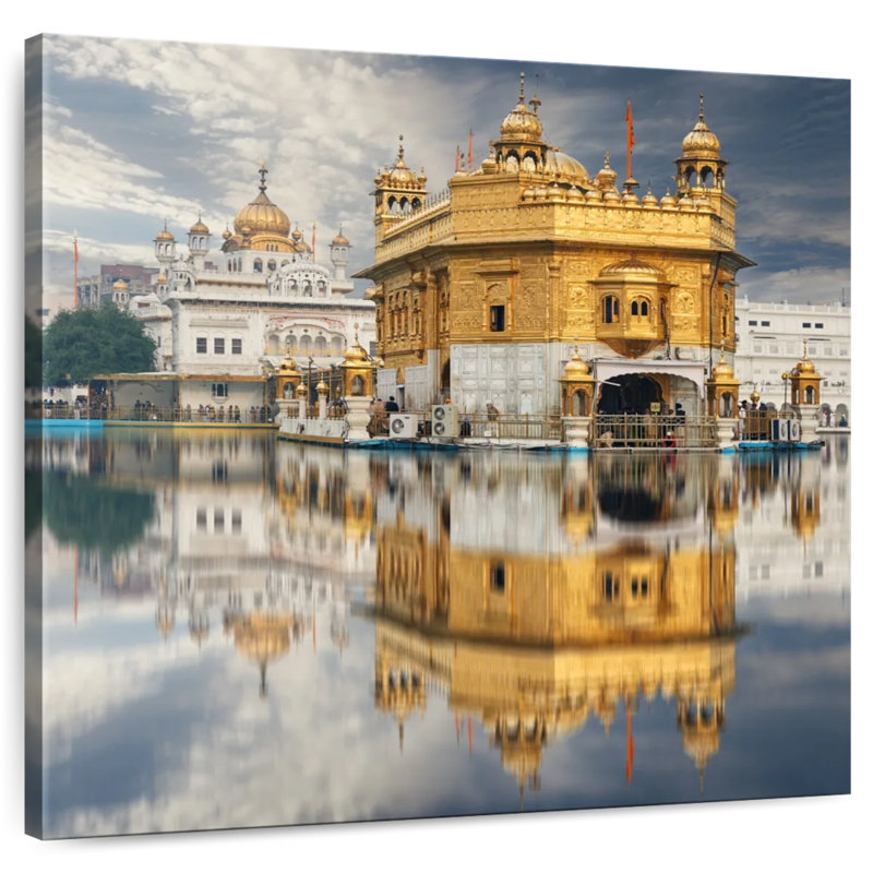 Temple d'or de Nicci en Inde, H 16 po x l 16 po