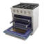 KUCHT Professional 30 po 4,2 pieds cubes Cuisinière au gaz naturel et four à convection en bleu clair avec brûleurs True Simmer-97805564-97805568