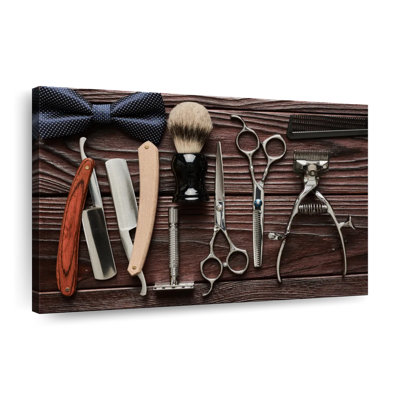 Hair Barber Essentials Canvas Print