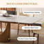 Buchu 63-95"Extendable Modern Dining Table for 6-10, Glossy Sintered Stone Tabletop-30005465