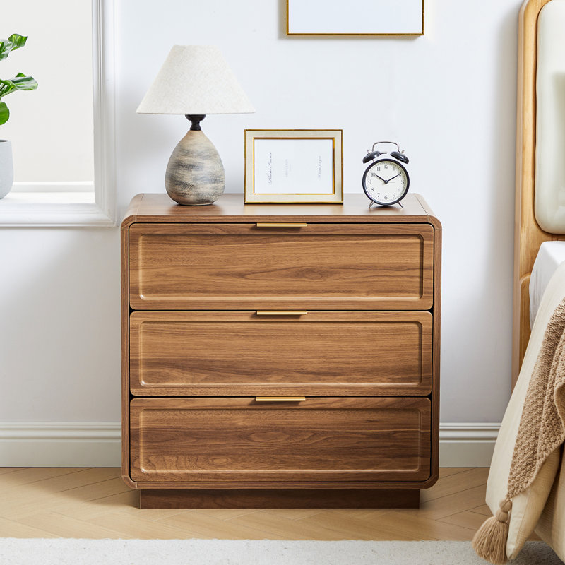 3-Drawer Dresser (25.6" W), Brown