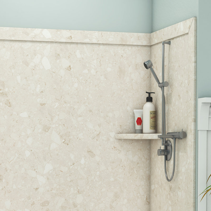 FlexStone Elite 60"W x 32"D x 60"H Alcove Bathtub Surround in Calabria, Calabria