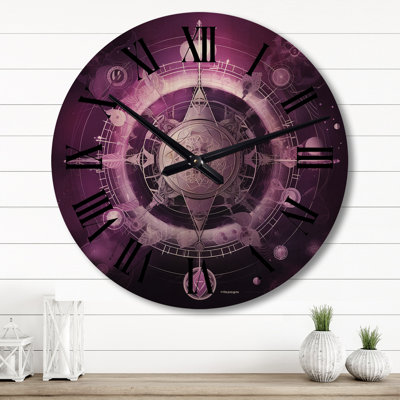Horloge murale Mystical Fuchia Sacred Chakra - I