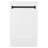 ZLINE Autograph Edition 18 in. Tallac Series 3rd Rack Top Control Built-In Dishwasher in White Matte with Handle, 51dBa-65654499