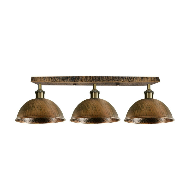 Emma-Jade Semi Flush Mount, Brushed Copper