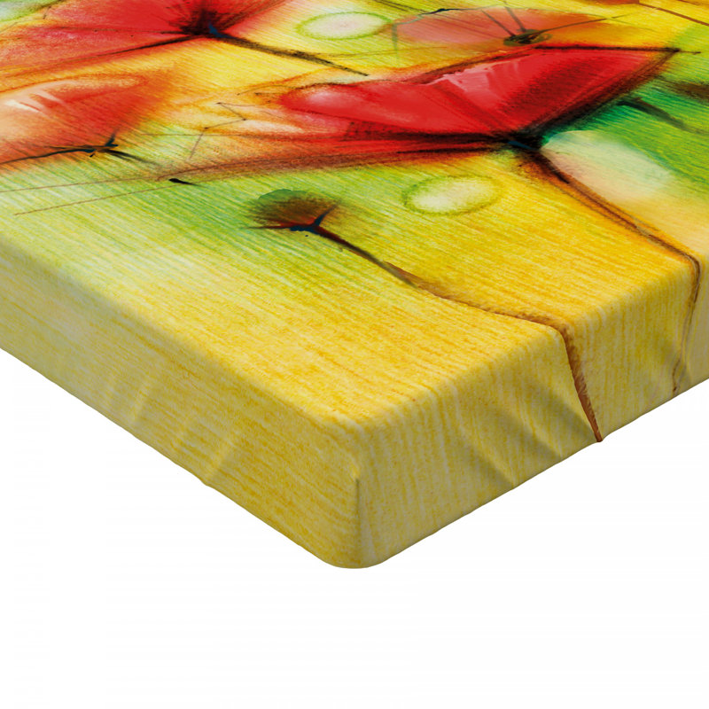 Microfiber Floral Fitted Sheet, Queen Fitted Sheet