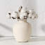 Vase à fleurs en céramique | Vase de ferme rustique 6 pouces en poterie pour décoration intérieure, table, salon, salle de bain, tablette, manteau de cheminée, mariage, blanc