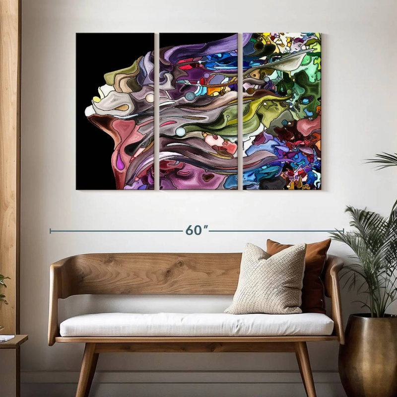 Profil abstrait Leisha, H 32 po x l 50 po