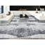 Jacquard Abstract Area Rug in Silver/Dark Gray-70063576