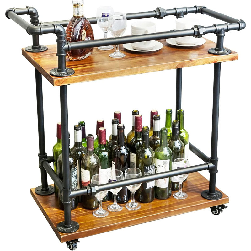 Jessabella Solid Wood Bar Cart