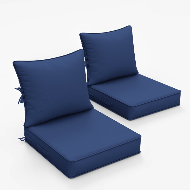 Coussin de siège / dossier d'extérieur, L 19 po x P 19 po, Bleu