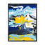Composition abstraite de marbre jaune et bleu II - peinture sur toile-60161167-60161168