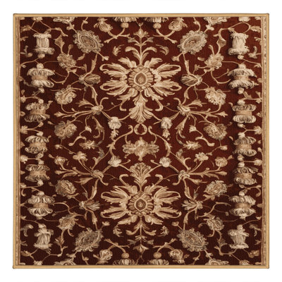 Machine Washable French Brown Area Rug