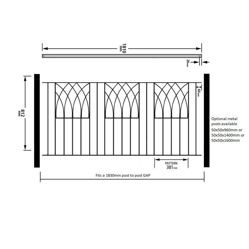 Guero 81.2 cm H x 181 cm W with 1 Panel(s) Included