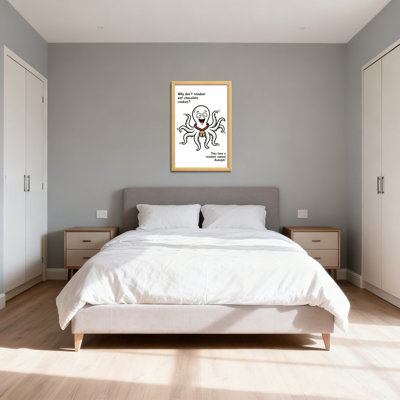 Ensemble de 1 tableau sur toile avec motif de poulpe pour Noël