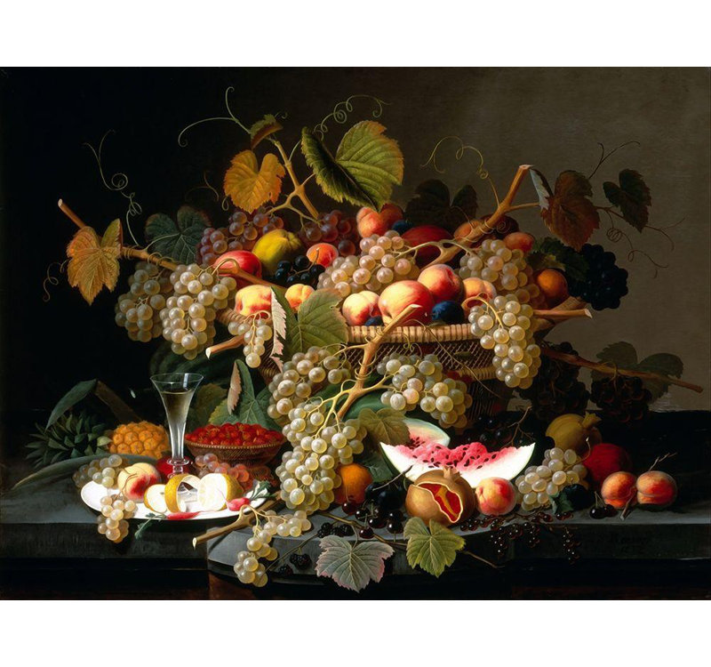 «Lark Manor ™ Bolokofsky», art sur toile tendue de la galerie Ronald: Still Life with Fruit, H 15 po x l 18 po