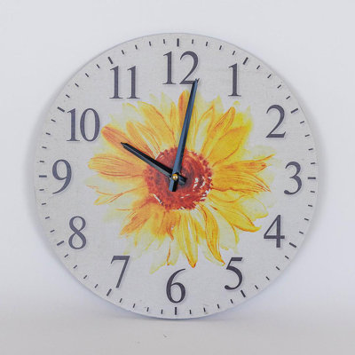 Sunflower Print Wall Clock