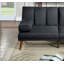 Ensemble de canapé modulaire en polyfibre noir 2 pièces-889937390
