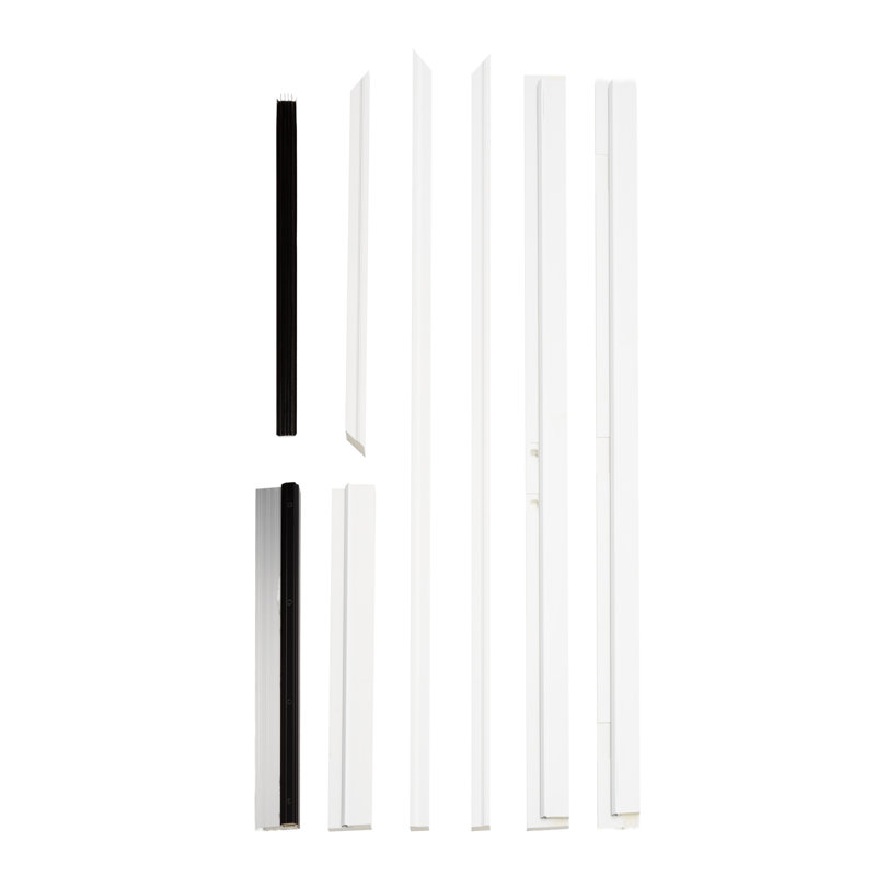 Right Hand Inswing Exterior Doors Frame, White PVC 4 9 16, Modern Entry