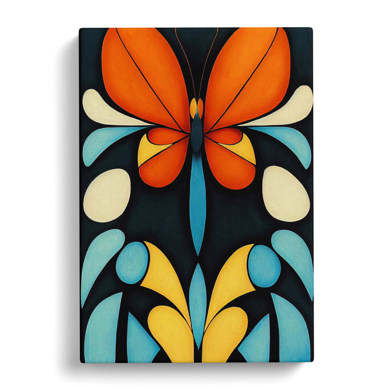 Butterflies In No.4 - Print, Wrapped Canvas, 50cm H x 35cm W x 3cm D, No Matte